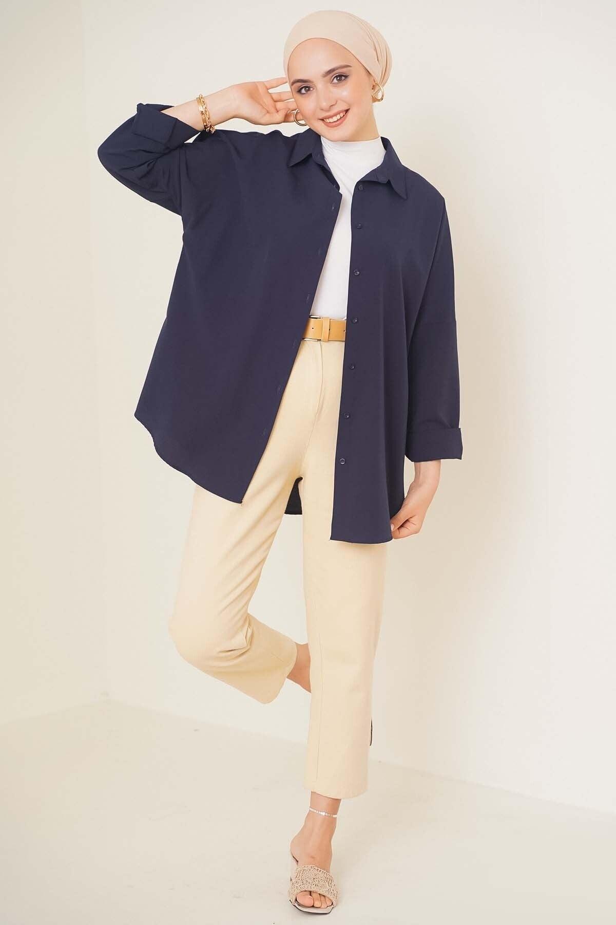 Oversize Basic Shirt Navy - Swordslife