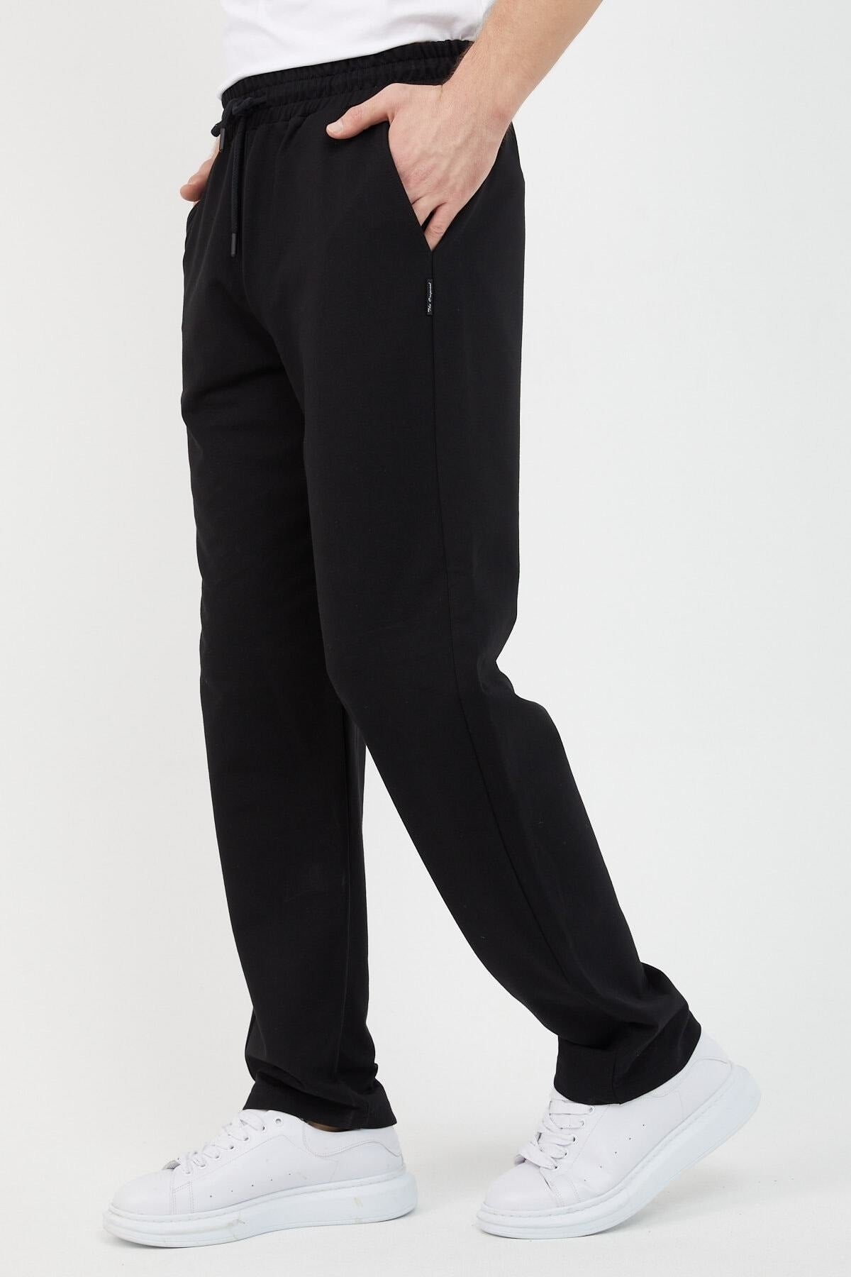 Men's Black Straight Leg Comfort Cut Sweatpants