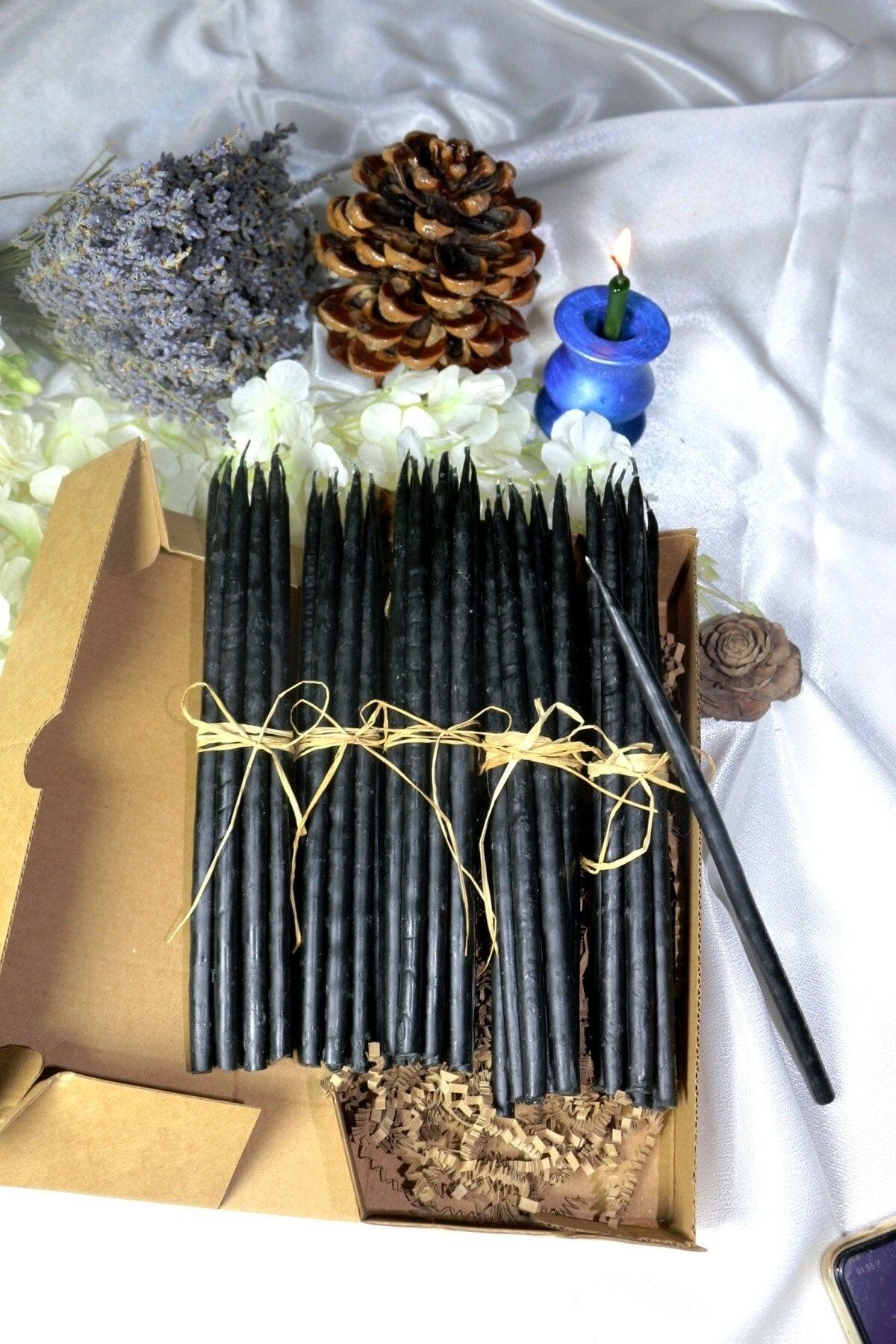 Wish Ceremony Ritual Wax Candle 50 Pieces Slim Thin 20 Cm Length 4-5 Mm Diameter - Swordslife