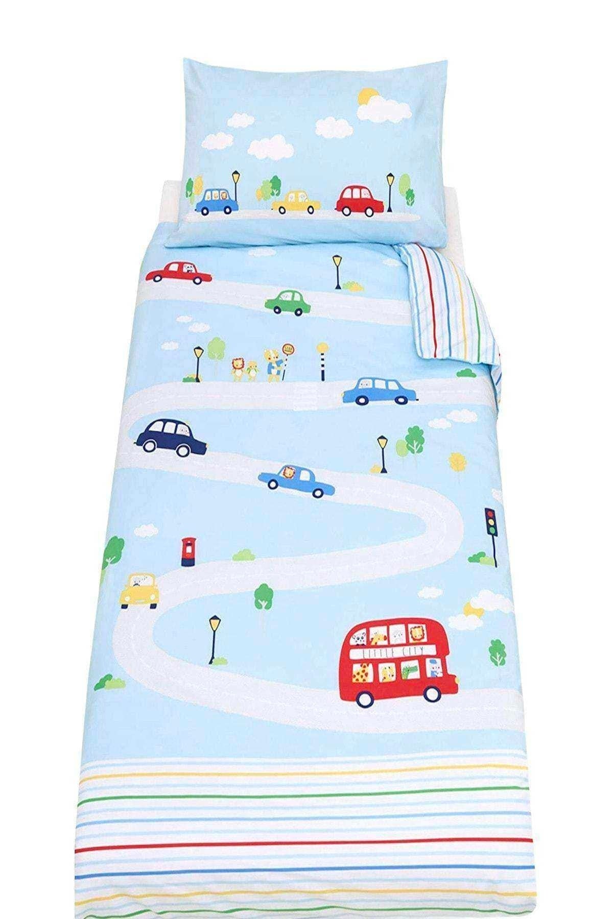 On The Road Kids Baby Duvet Cover Set 100x150