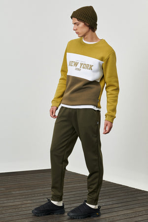 Men'S Khaki Standard Fit Normal Cut Waist And Elastic Elasticated Comfortable Sports Sweatpants