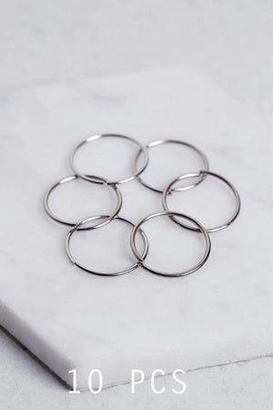 Set of 10 Silver Hair Clips - Swordslife