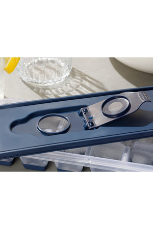 Simply Plastic Ice Tray With Lid 8,9X25,3X3,9Cm Dark Blue