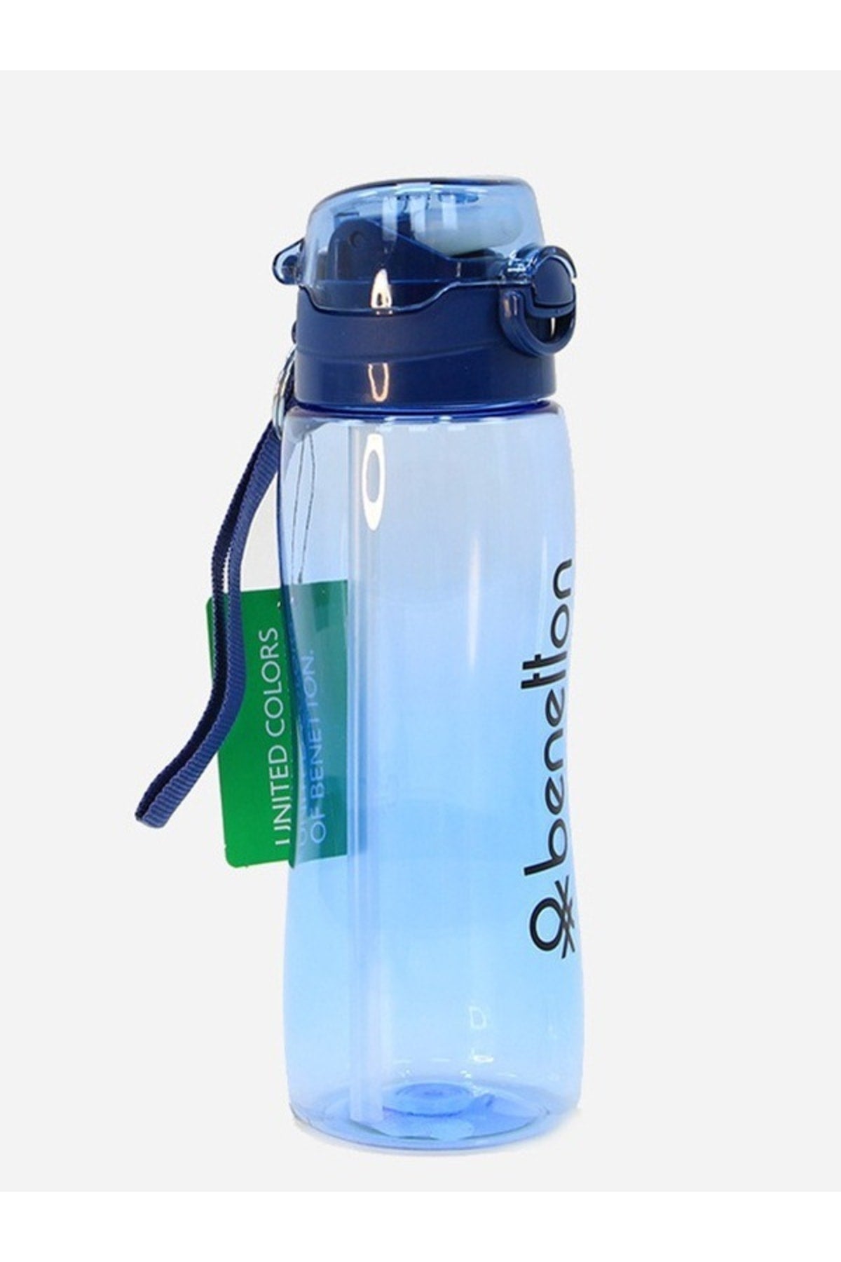 United Colors Of Benetton Automatic Water Bottle With Lid Blue