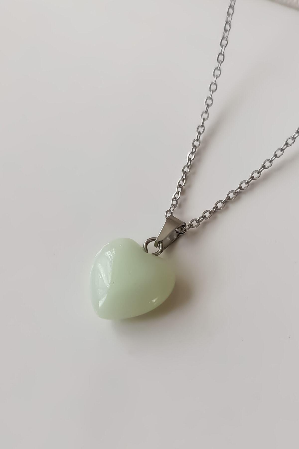 Heart Cut Glow In The Dark Natural Stone - Swordslife