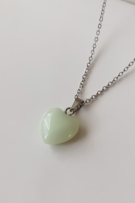 Heart Cut Glow In The Dark Natural Stone - Swordslife