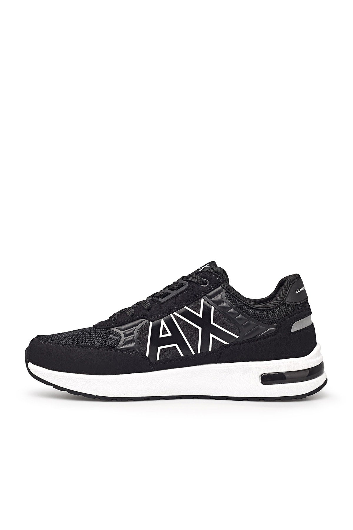 Men's Black Lace-Up Sneakers