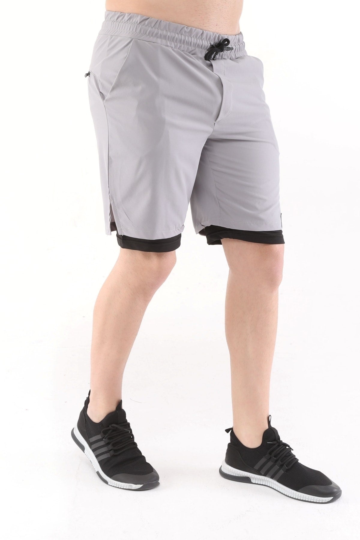 Men'S Running Quick Dry Micropoly Training Turf Fitness Short Tights Outdoor Shorts