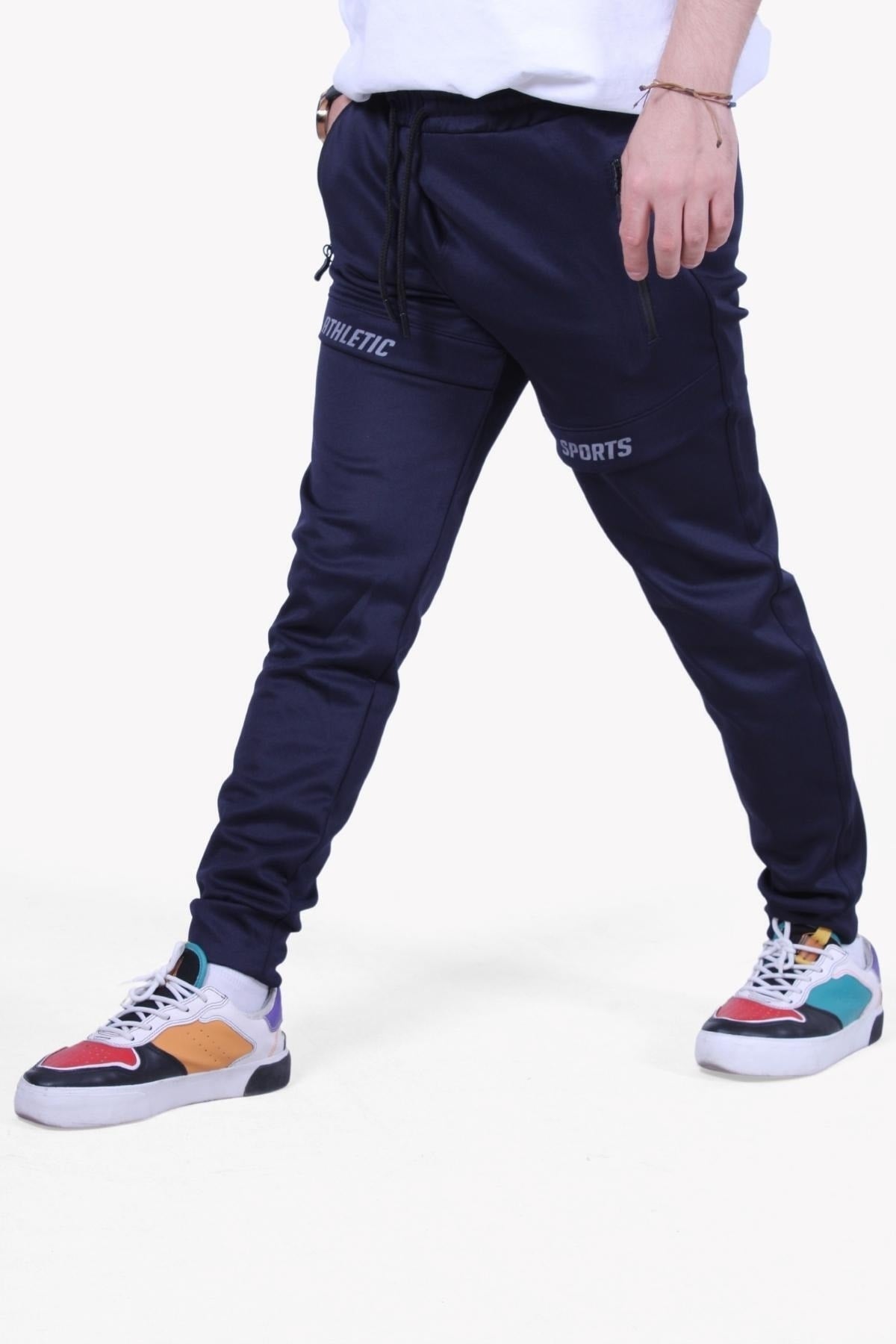 Sml-Xl-Xxl Slim Fit Printed Scuba Men'S Sweatpants