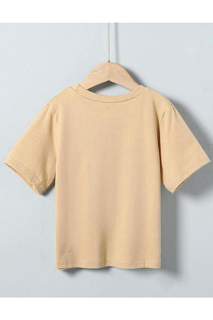 Kids Unisex Oversize Beige Barbie Printed T-Shirt