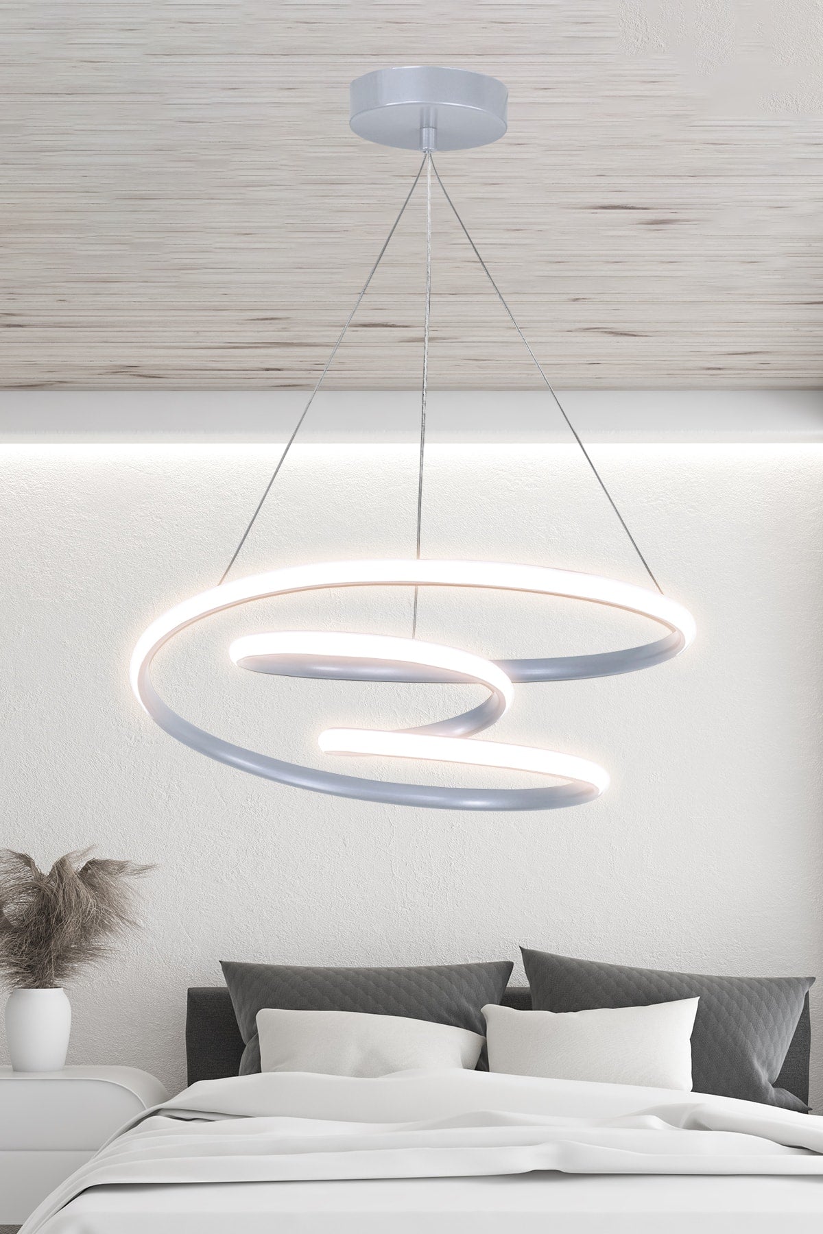 Modern Pendant Lamp Galaxy Silver Case Daylight Led Chandelier