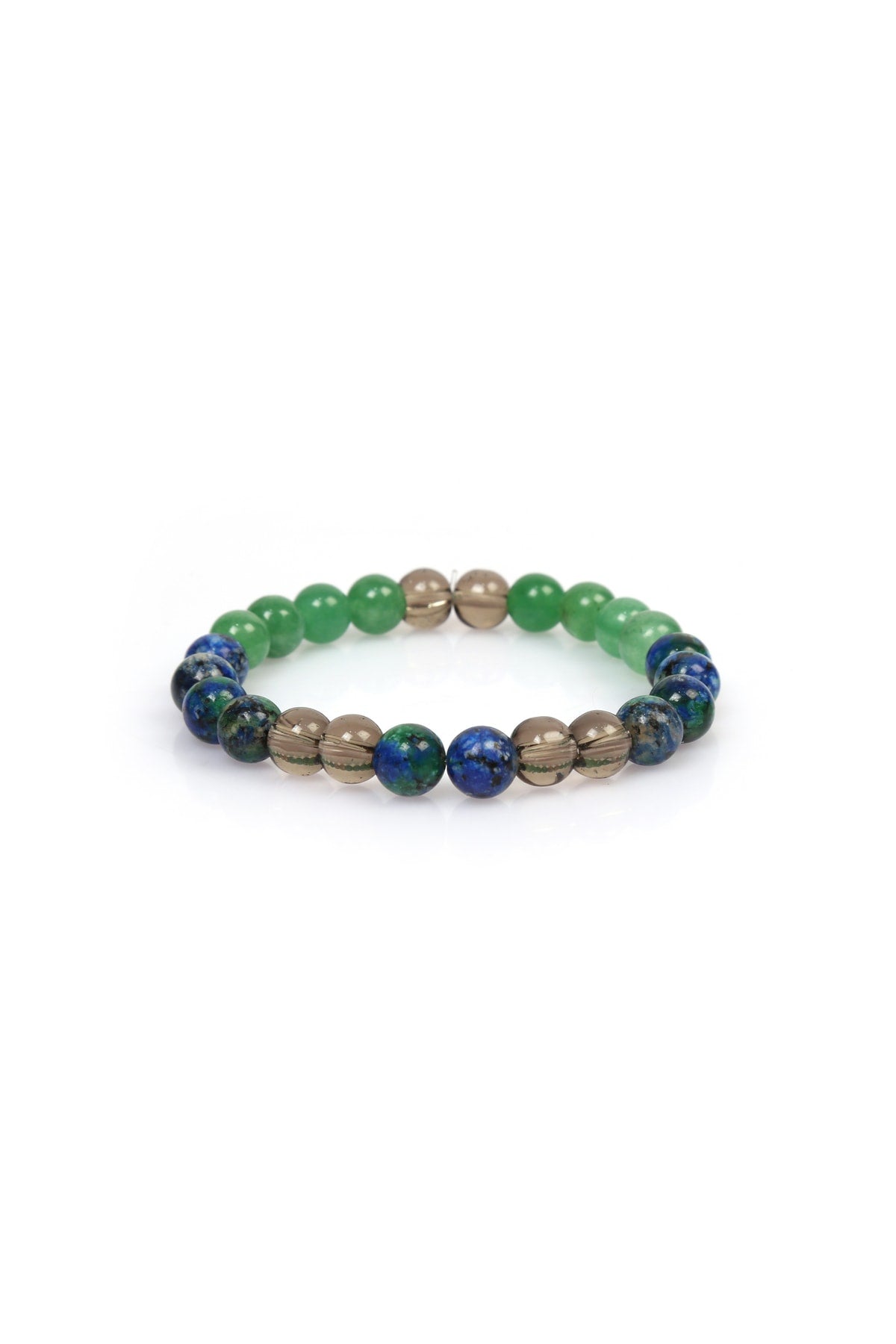 Certified Health and Healing Talisman Bracelet (Azurite, Smoky Quartz, Aventurine Stone Natural Stone Bracelet)