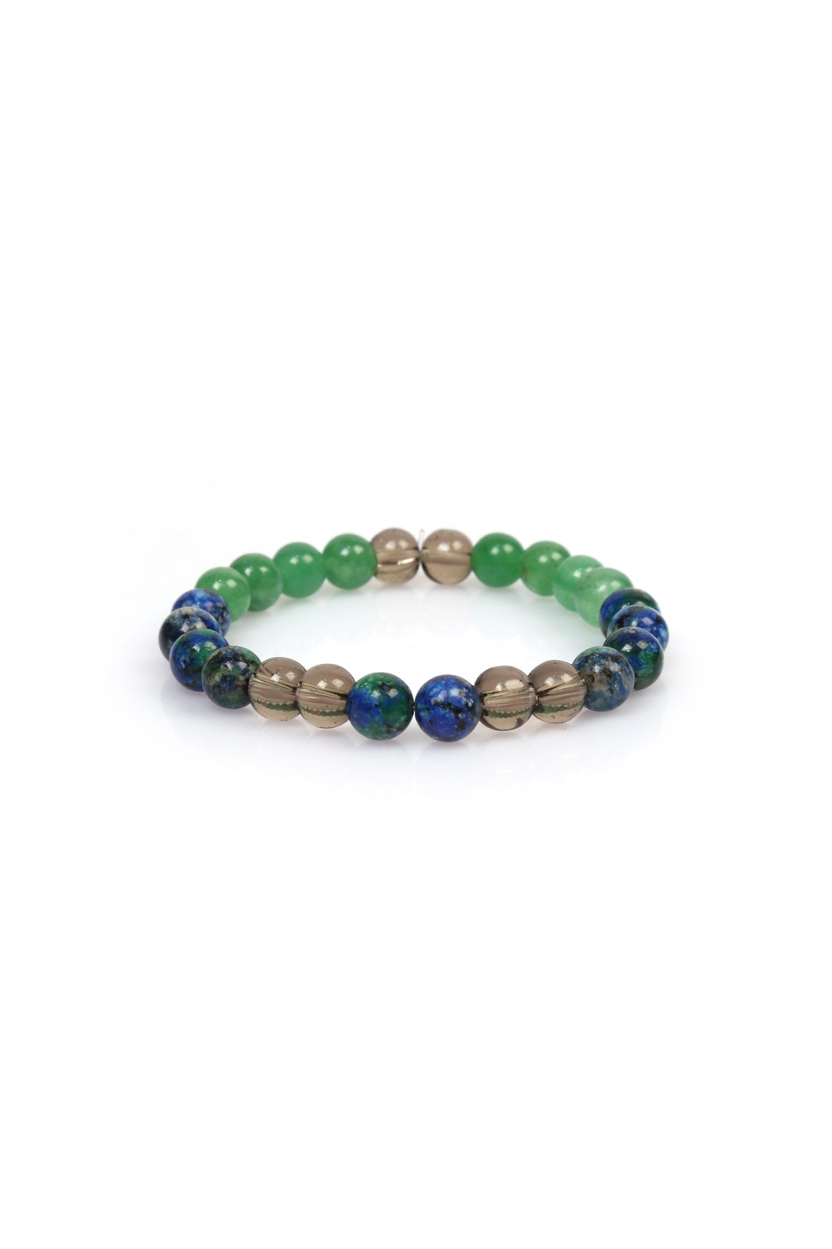 Certified Health And Healing Talisman Bracelet (Azurite, Smoky Quartz, Aventurine Stone Natural Stone Bracelet)