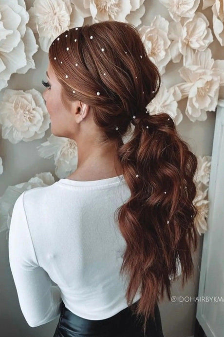 Hair Pearl (hair Stone) - 8mm Self Adhesive Hair Pearl (220 Pieces) - Swordslife