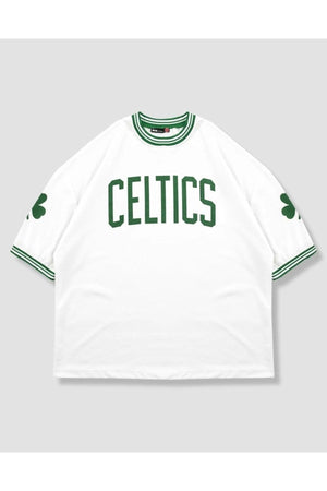 White Sleeve Detail Oversize Unisex Tshirt - Swordslife