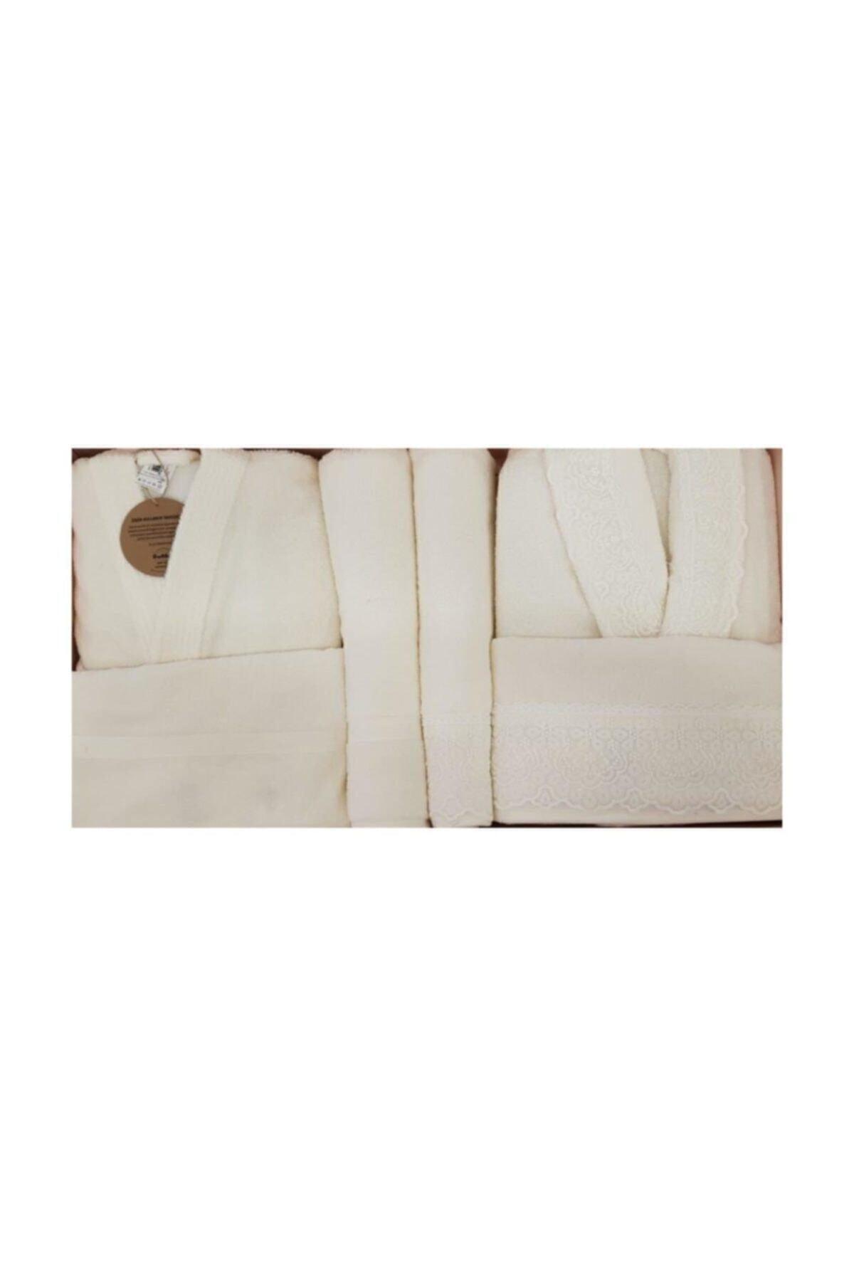 Family Bathrobe Set Orkide Cream Cream - Swordslife