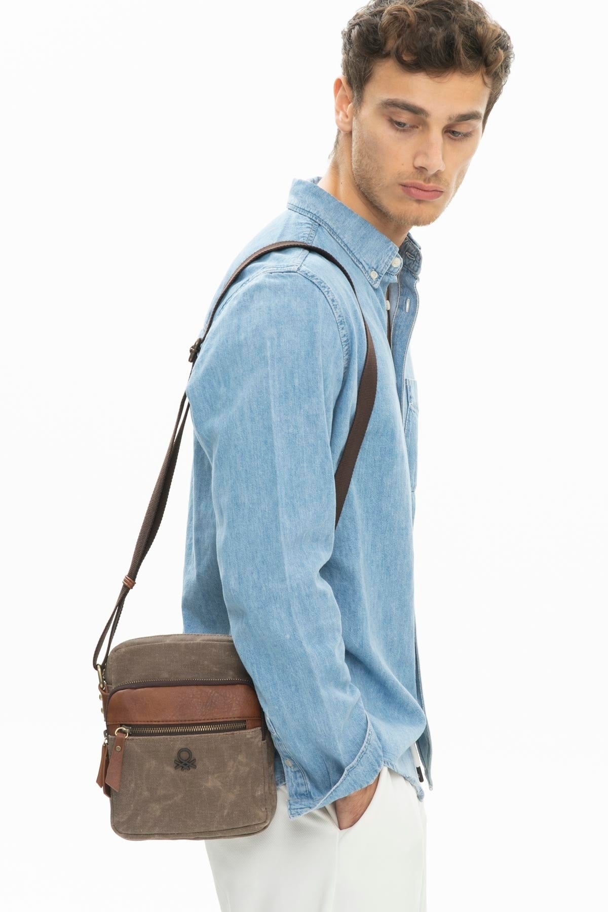 Benetton Men'S Crossbody Bag Brown Bnt1013