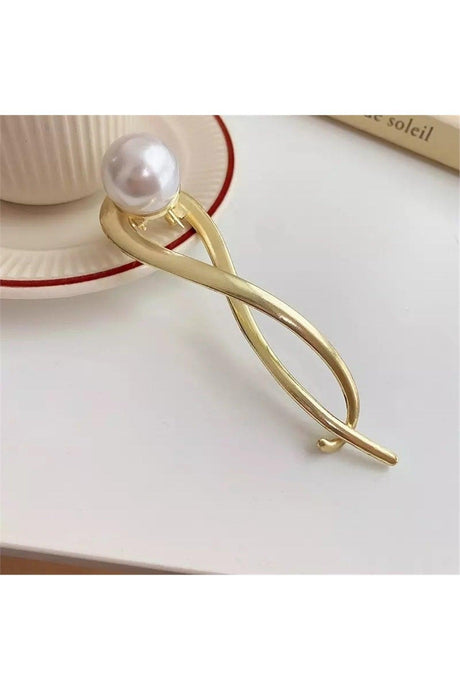 So-much Women's Pearl Detailed Metal Hair Clip-6 - Swordslife