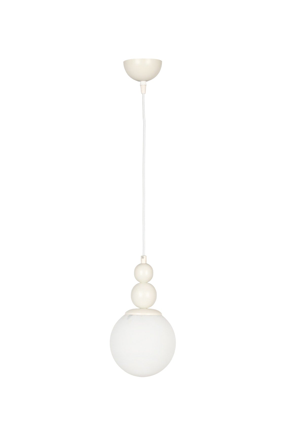 Infinite Single Chandelier White White Glass