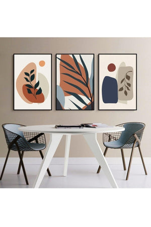 Black 3 Framed Abstract Painting - Swordslife