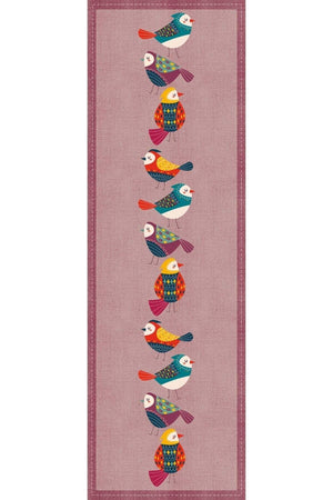 40x140cm Table Cloth Runner Premium Foal Feather Woven Stain Resistant Fabric Authentic Bird Rnr213 - Swordslife