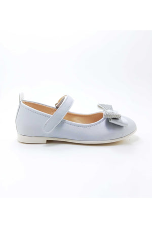 Girl'S Stone Bow Satin Orthopedic Flats(26-35 Num.)