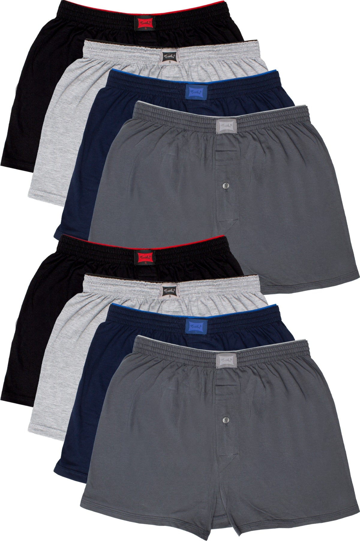 8 Opportunity Items! Men'S Combed Cotton Towel Waist Boxer Mixed Color