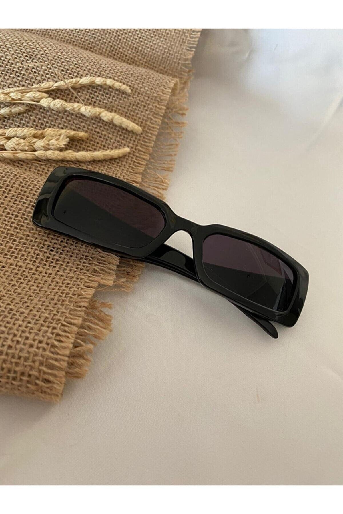 Unisex Vintage Model Diamond Pattern Detailed Black Honey Beige Sunglasses