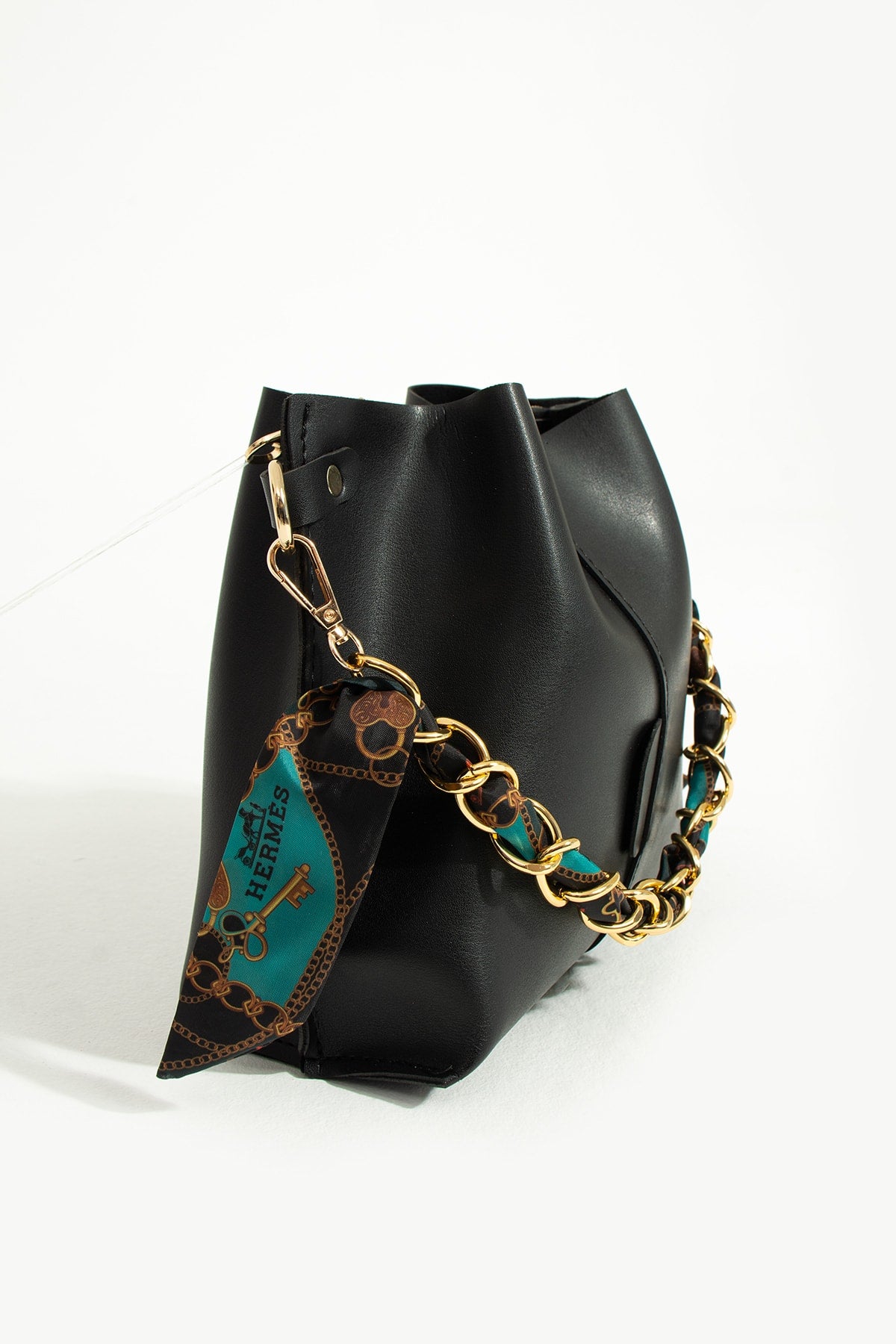 Women'S Special Herms Scarf Soft Leather 3-Compartment Hand, Arm And Shoulder Bag