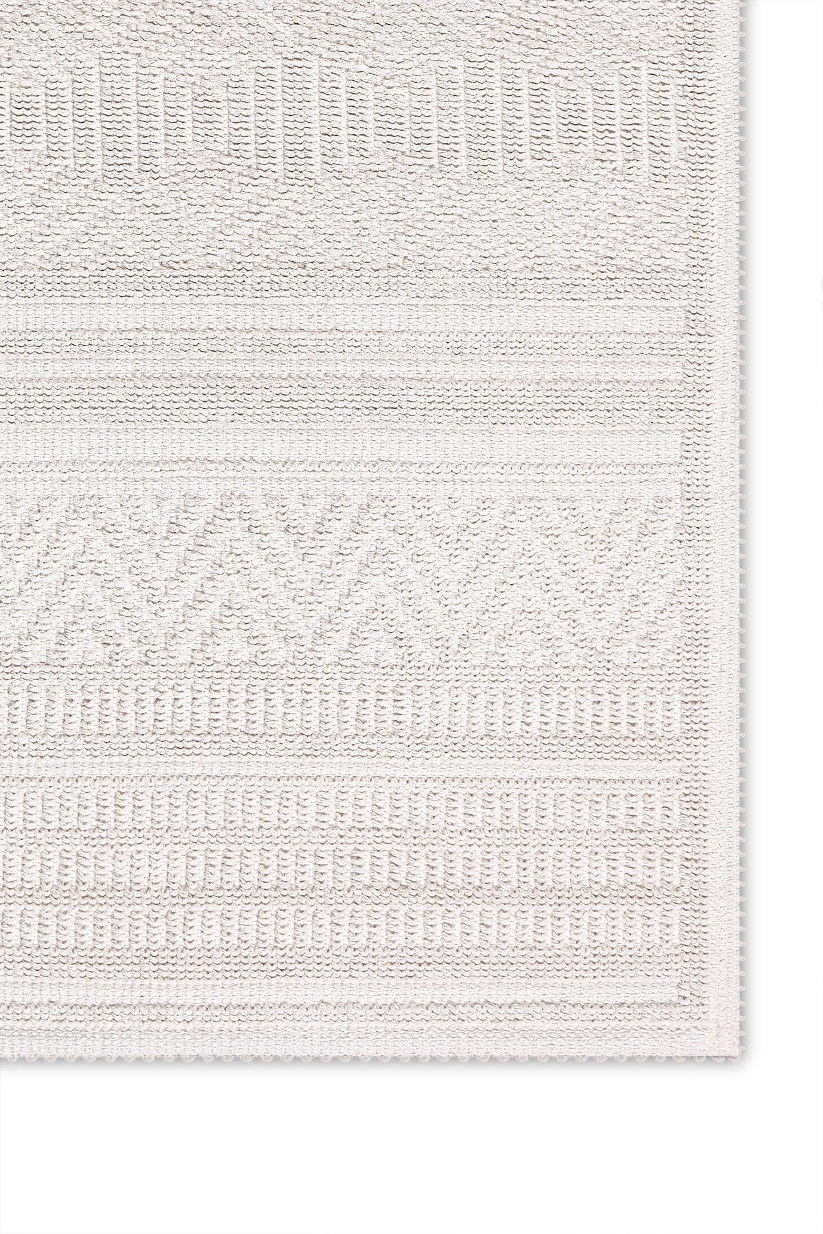 Hat Natural Cotton Bathroom Rug Set 60x100 50x60 Cm Ecru - Swordslife