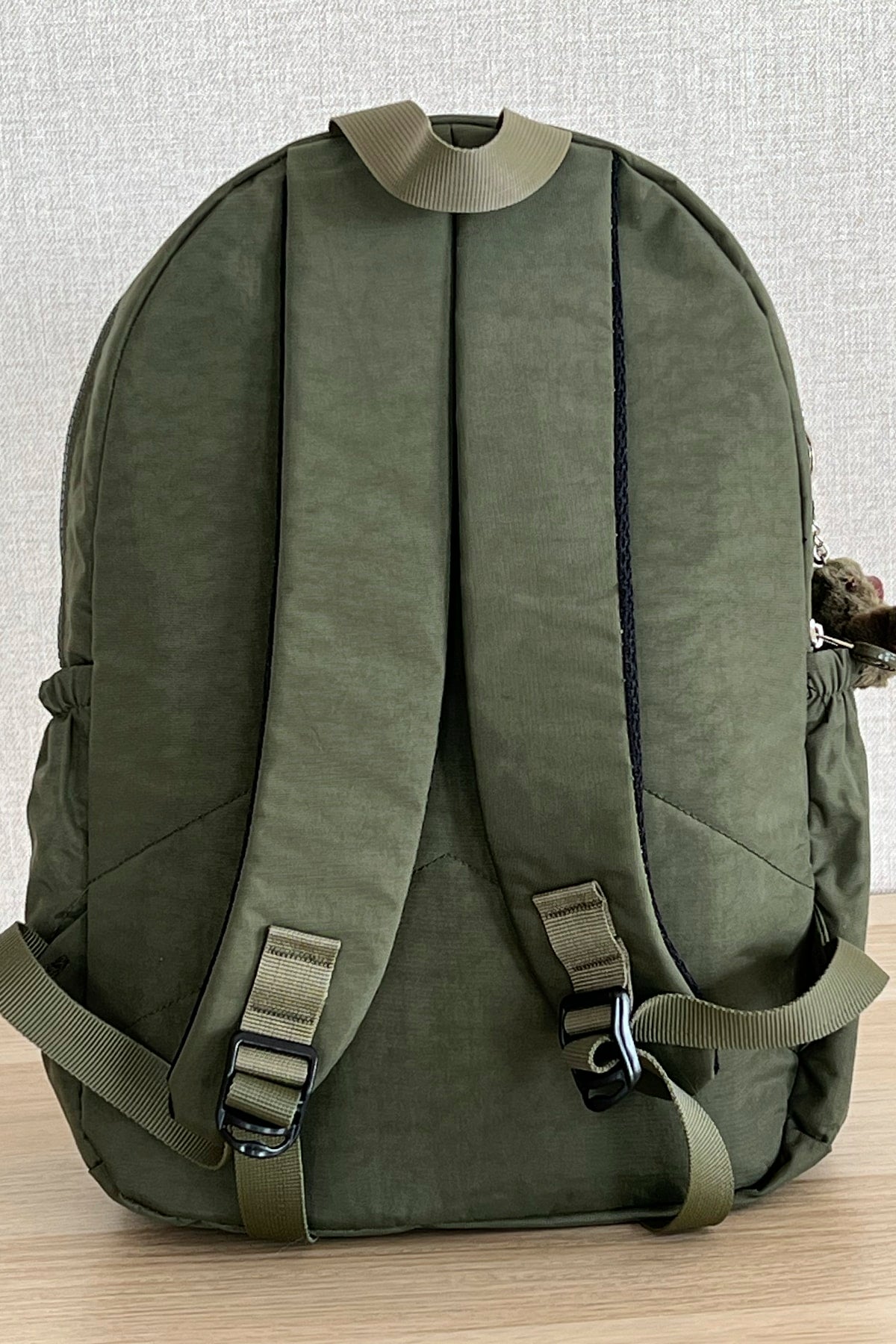 Fcstore Crinkle Fabric Waterproof Medium Size Khaki Clinker Backpack/Laptop School Bag