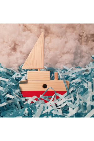 Handmade Wooden Toy Baby Ship Children'S Imagination Gift Toy
