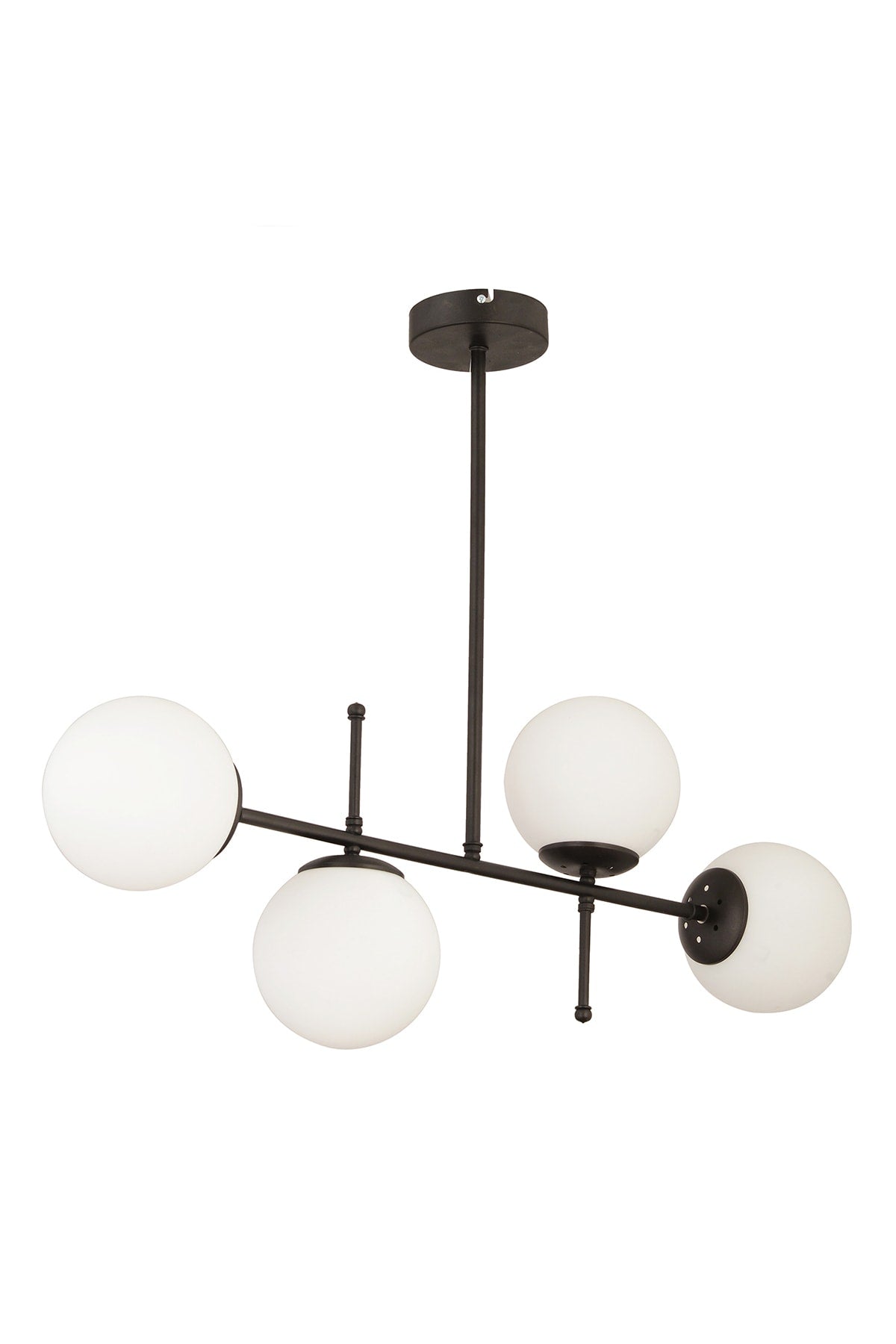 swordslife 4-Piece Black Modern Kitchen Dining Table Above Bedroom Living Room Chandelier