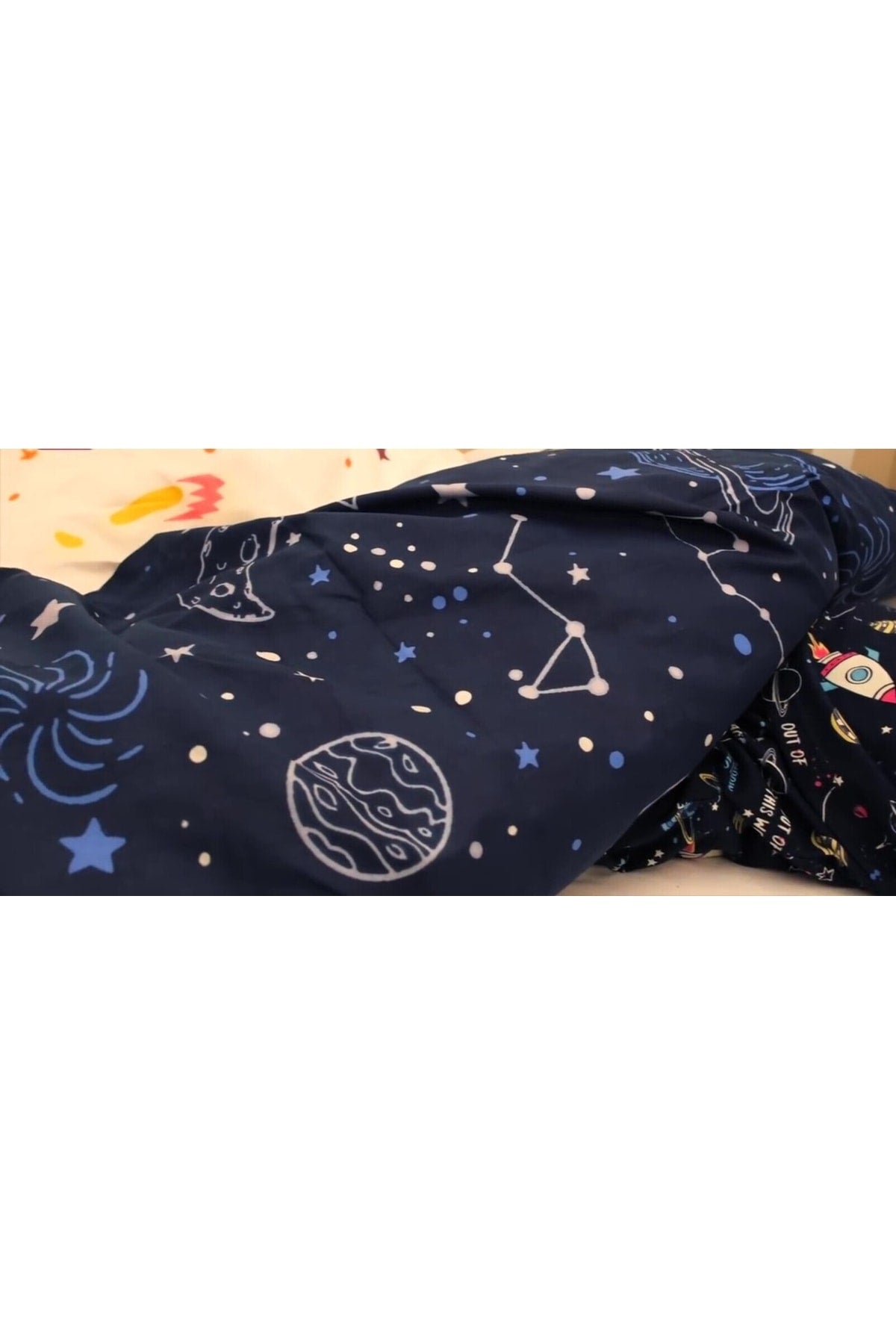 Space Themed Phosphorescent Glow In The Dark Duvet Cover Set