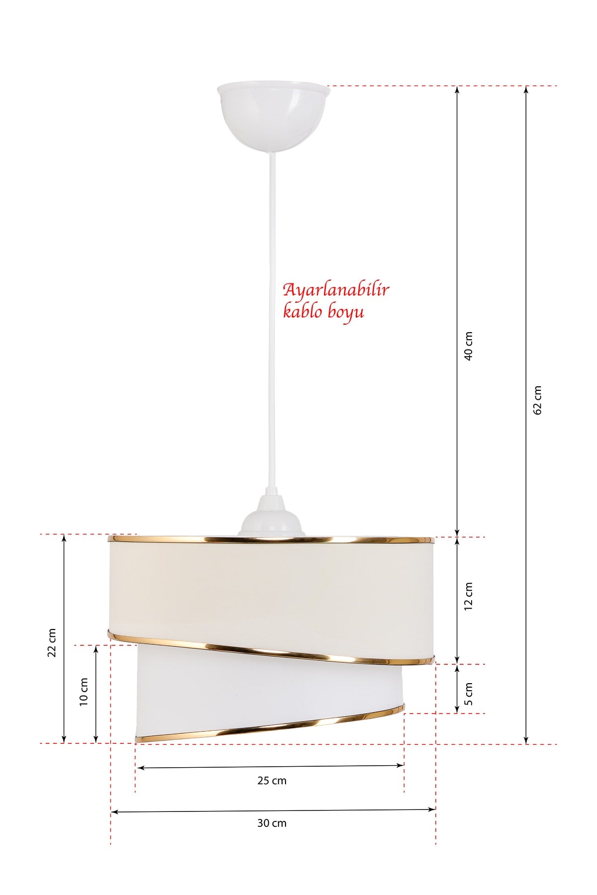 Stare Single Pendant Lamp Chandelier Cream