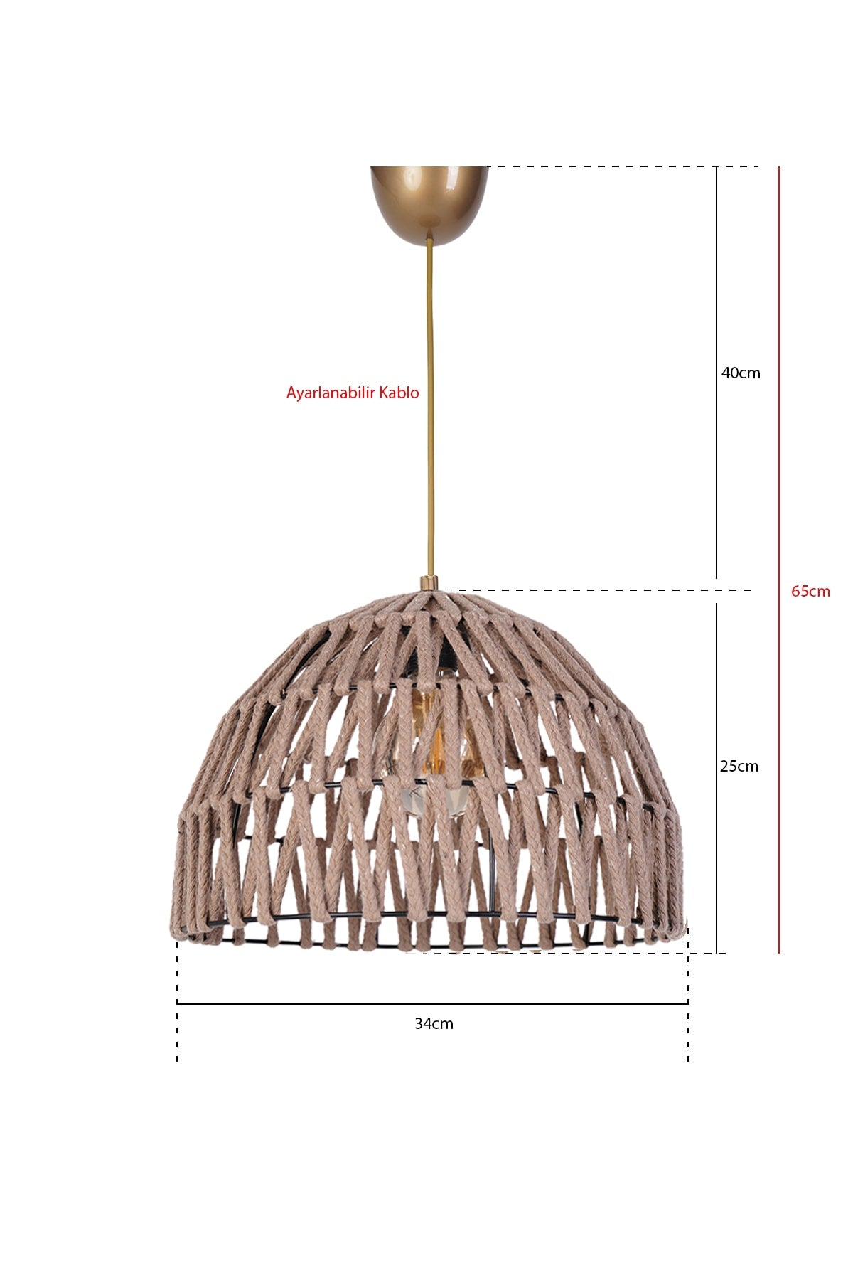 Ligament Chandelier Brown Hnmd-42