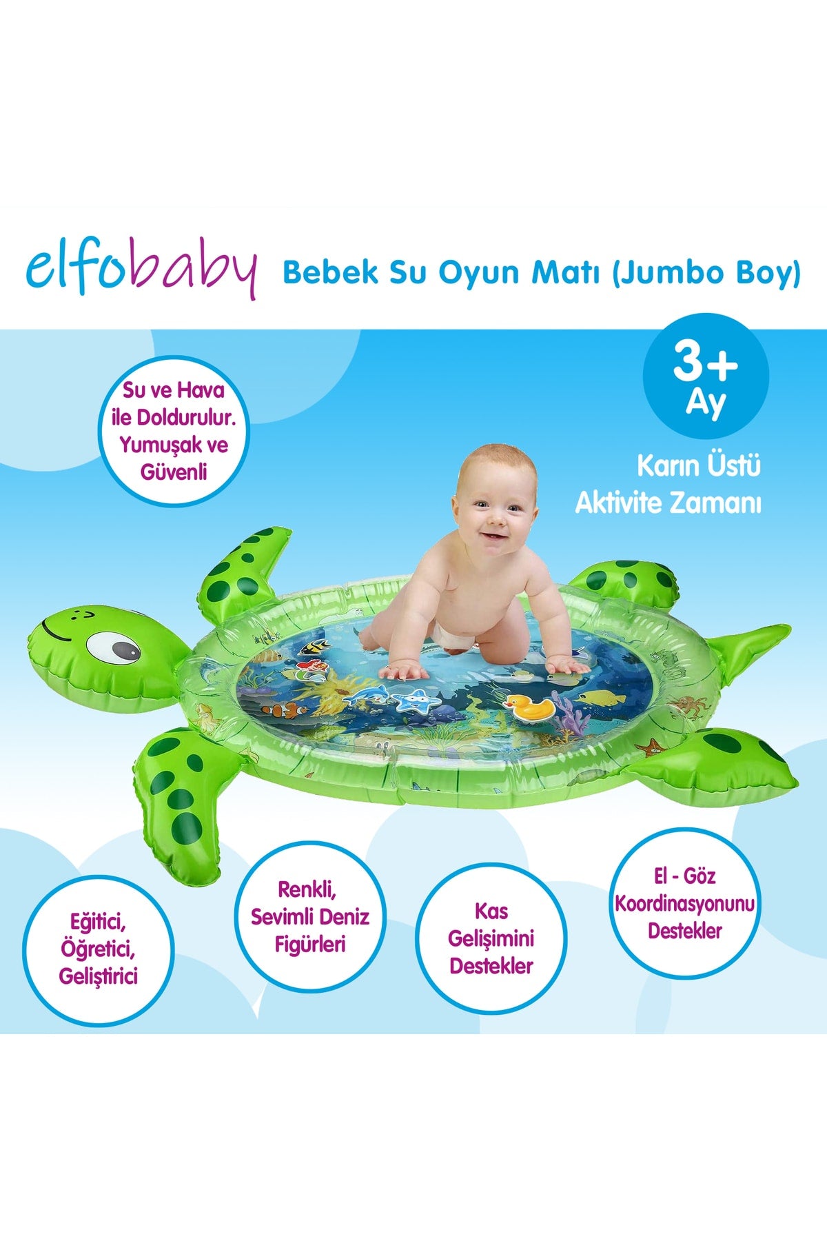 Turtle Baby Water Play Mat (Jumbo)