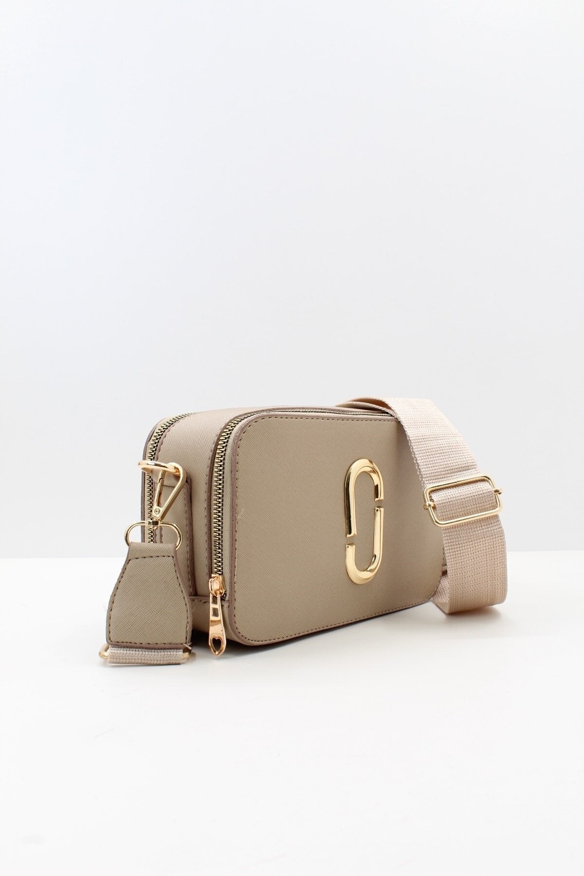 Women'S Two Eyed Pocket Hand Shoulder Bag Mink