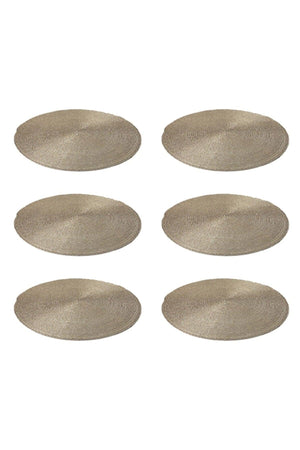 Tessa Gold 6 Place Placemat 38 Cm - Swordslife