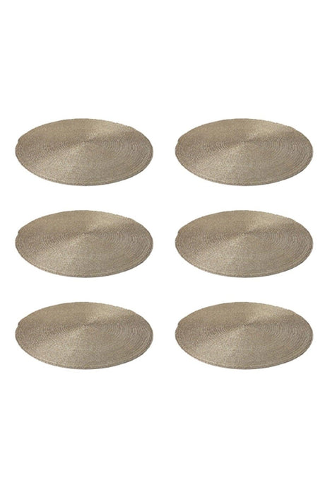 Tessa Gold 6 Place Placemat 38 Cm - Swordslife