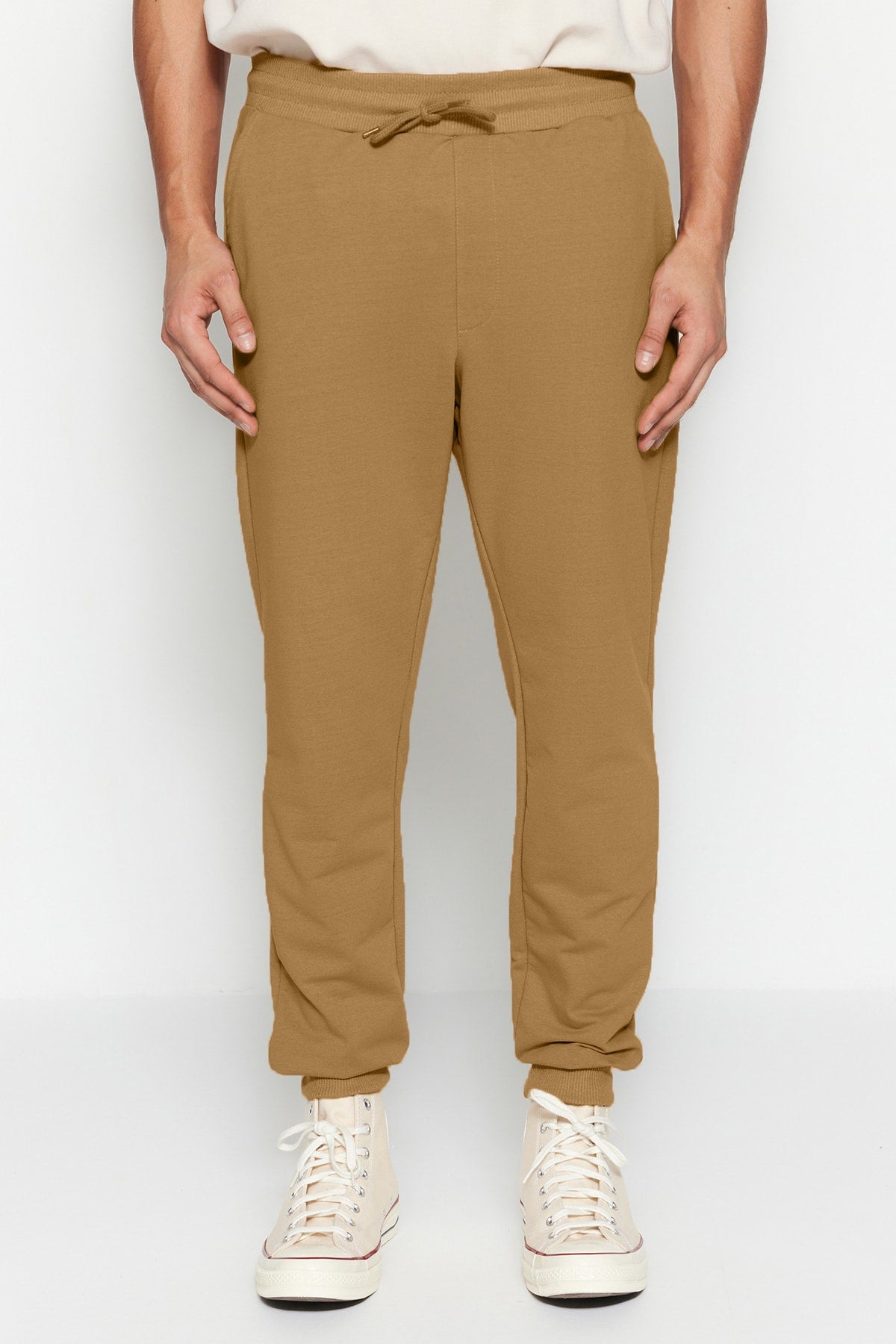 Stone Men'S Basic Regular/Normal Cut Elastic Jogger Sweatpants Tmnss20Ea0053