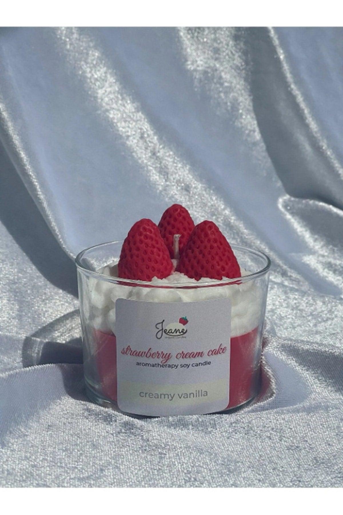 Strawberry Red Vanilla Scented Gift Aromatherapy Candle Valentine Incense Purification Flow - Swordslife