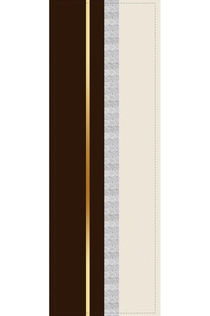 Brown Foal Feather Woven Premium Stain Resistant Fabric Table Cloth Runner 40x140cm Rnr483 - Swordslife