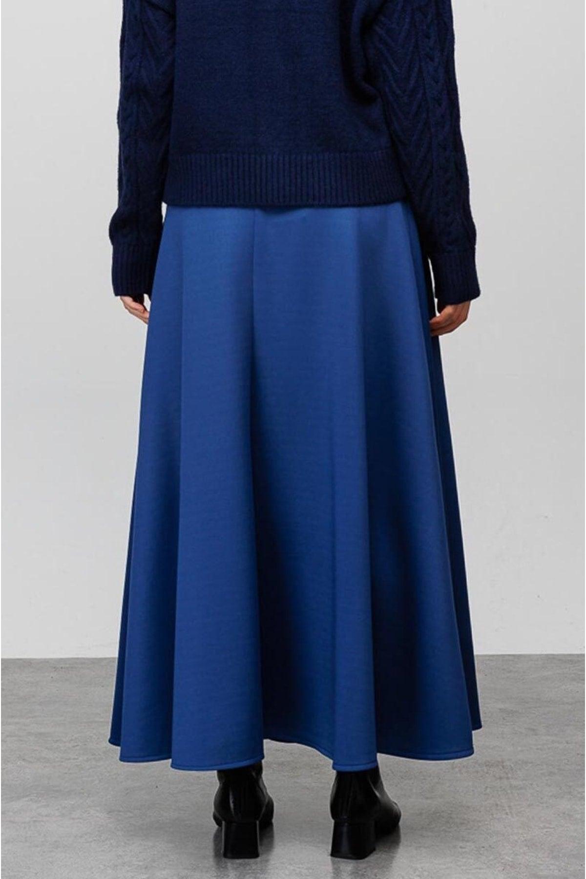 Navy Blue Scuba Skirt - Swordslife