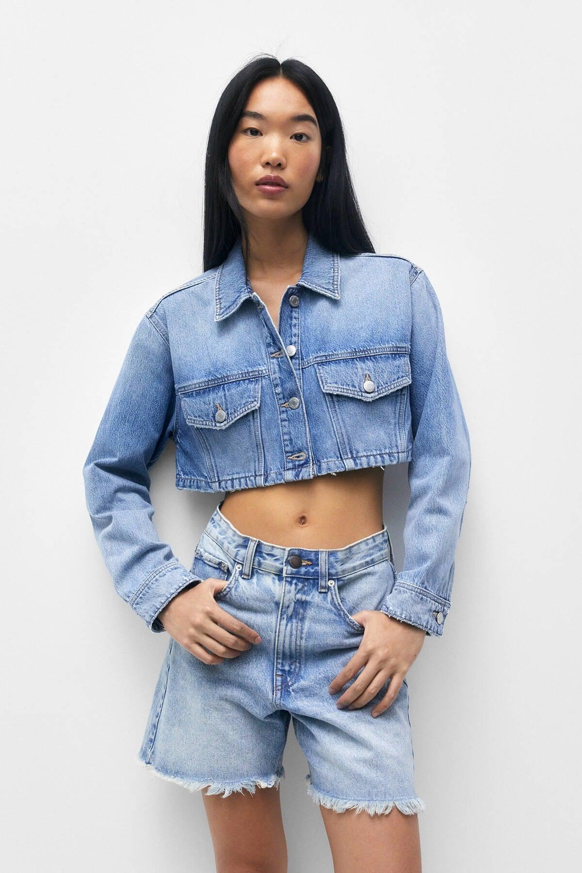 Crop Denim Jacket - Swordslife