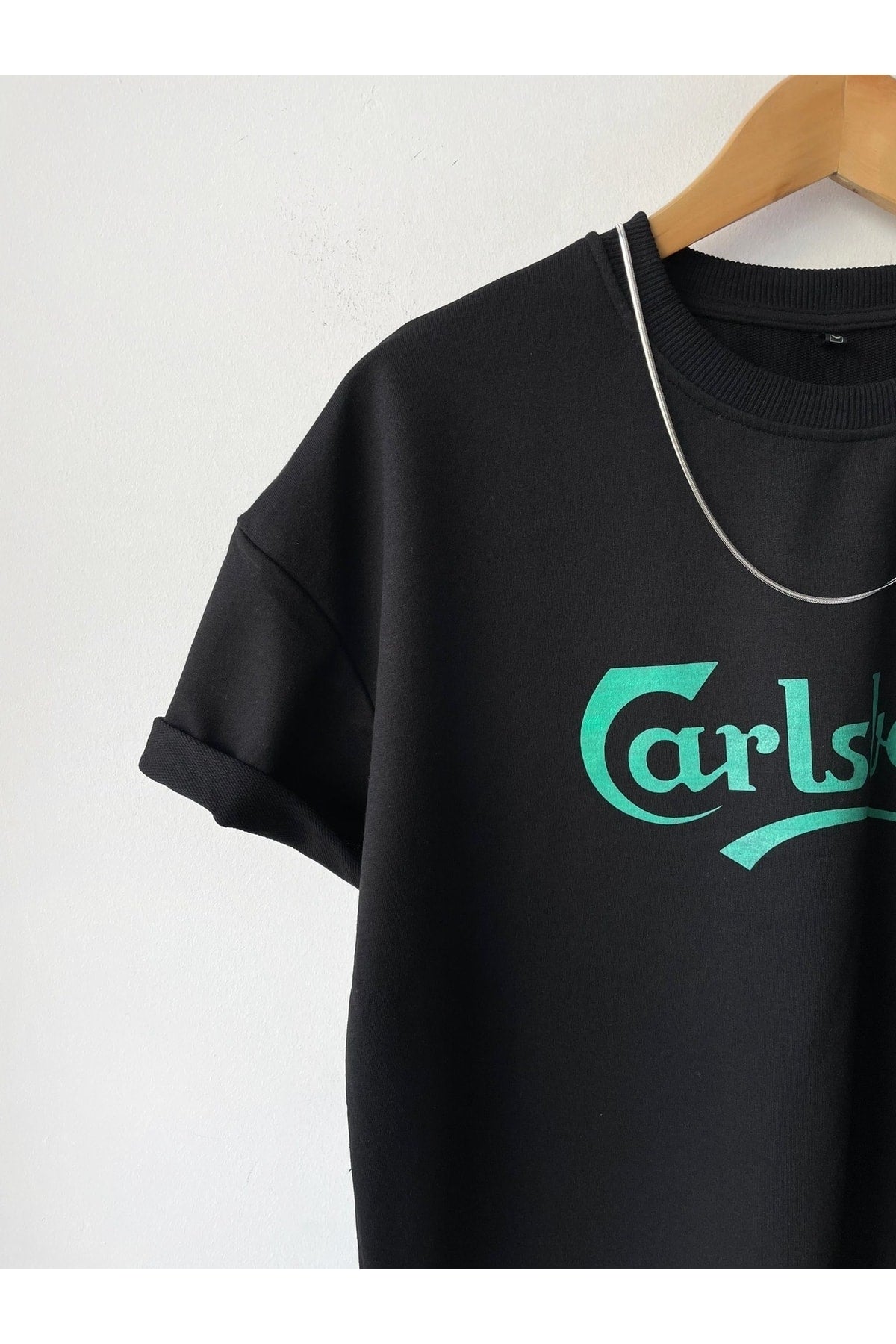 Men'S Oversize Calsberg Printed Crew Neck T-Shirt