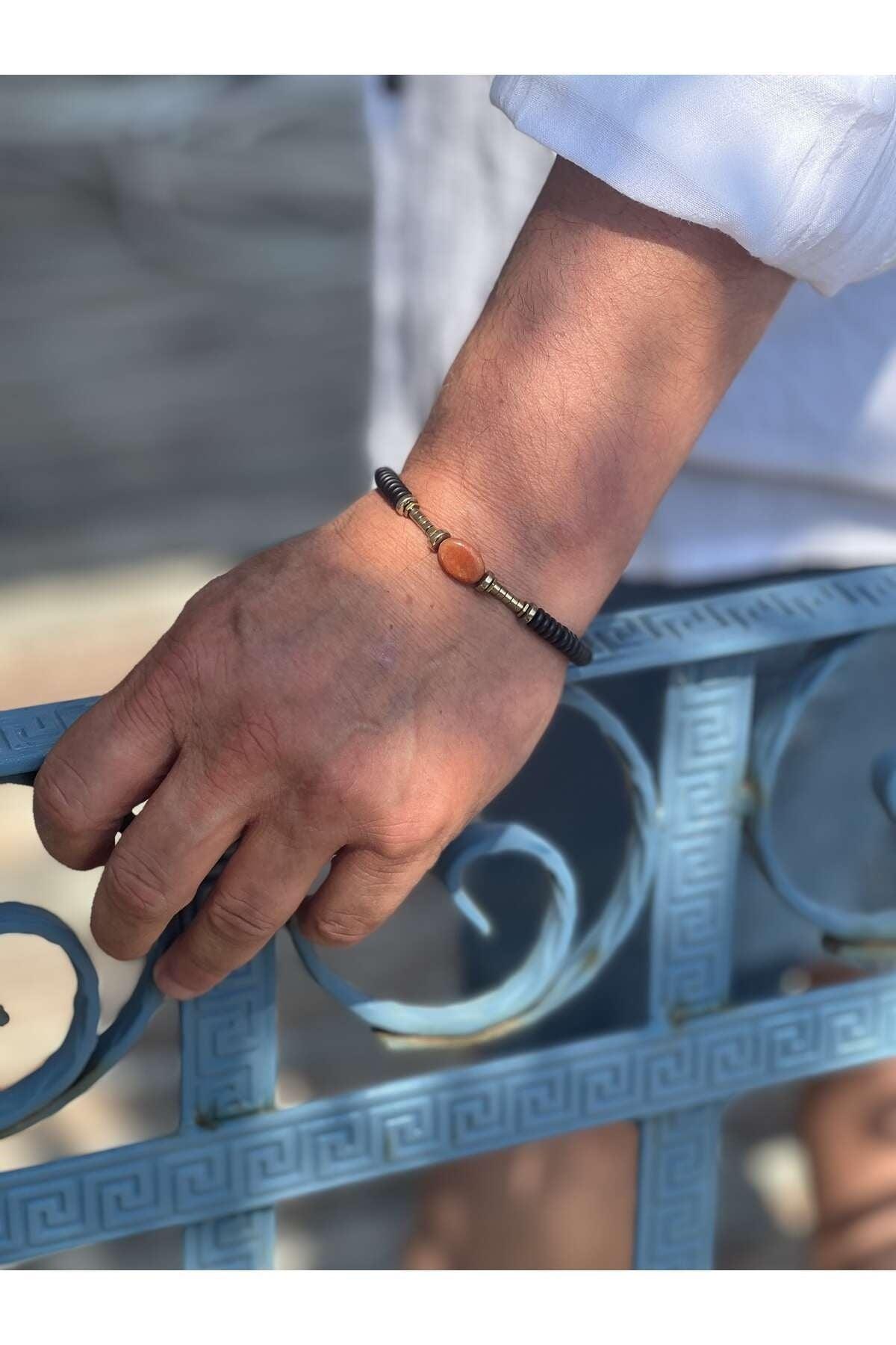 Carnelian&Hematite&Lava Stone Unisex Bracelet - Swordslife