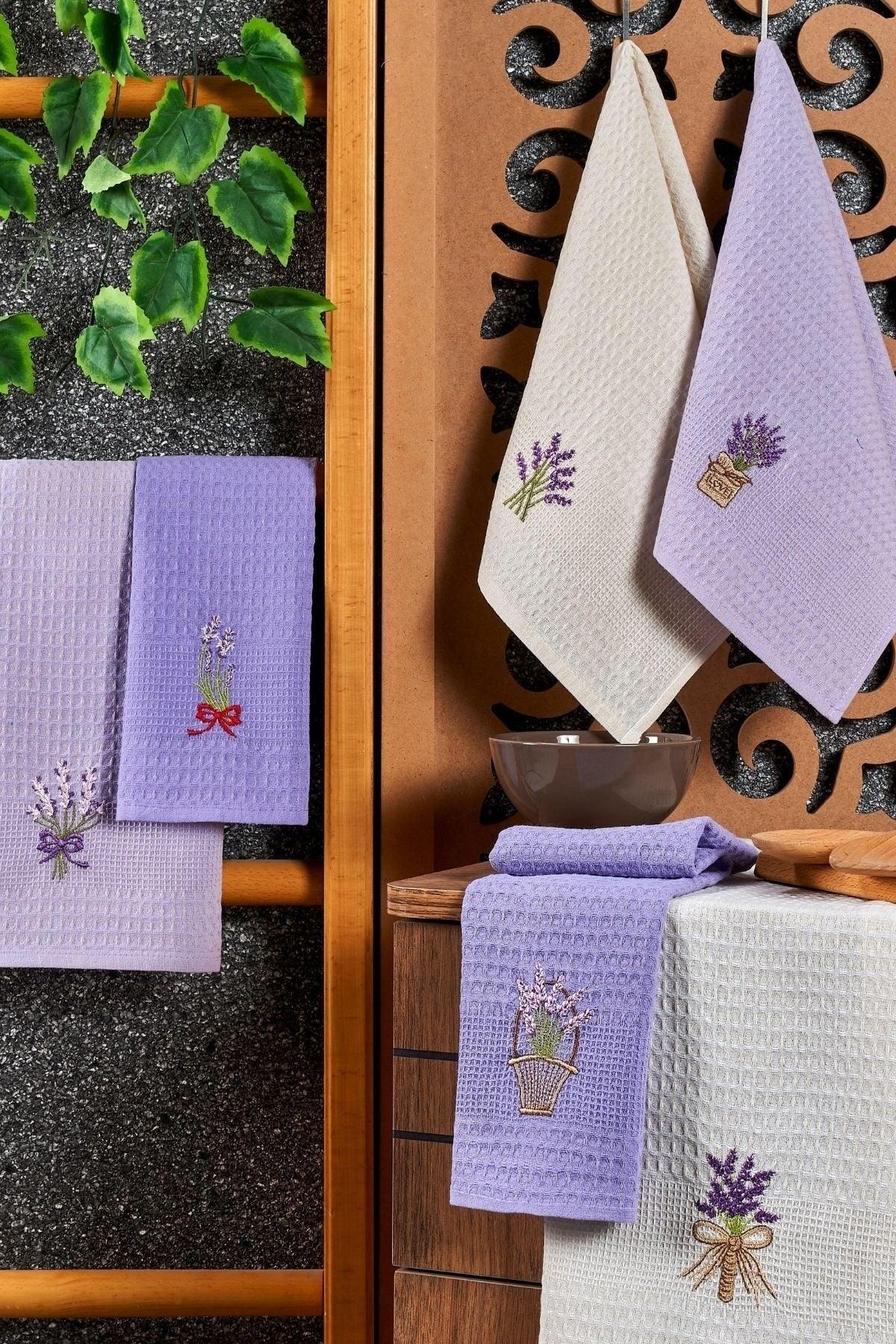 6 Pcs Kitchen Towel Lavender Set 40x60 - Swordslife