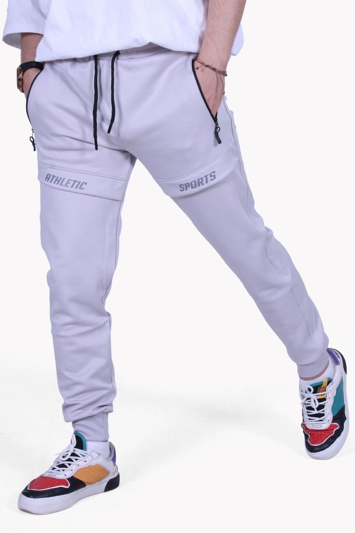 Sml-Xl-Xxl Slim Fit Printed Scuba Men'S Sweatpants