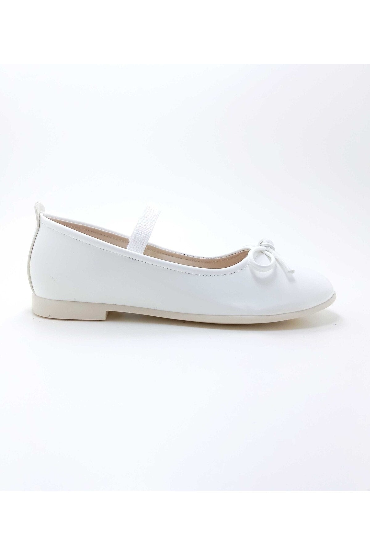 Girl's Elastic-Bow Detailed Lightweight Flats